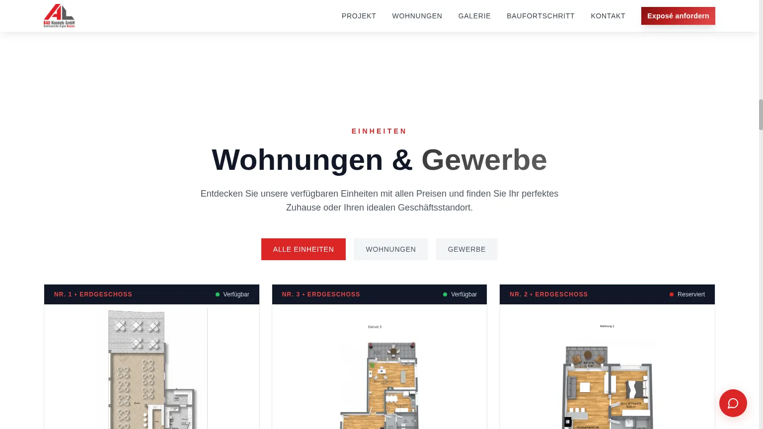 Parkresidenz Mühlhausen – Wohnungsübersicht